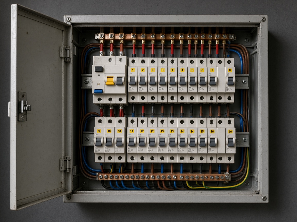 Cuadro eléctrico preparado para inspección y boletín